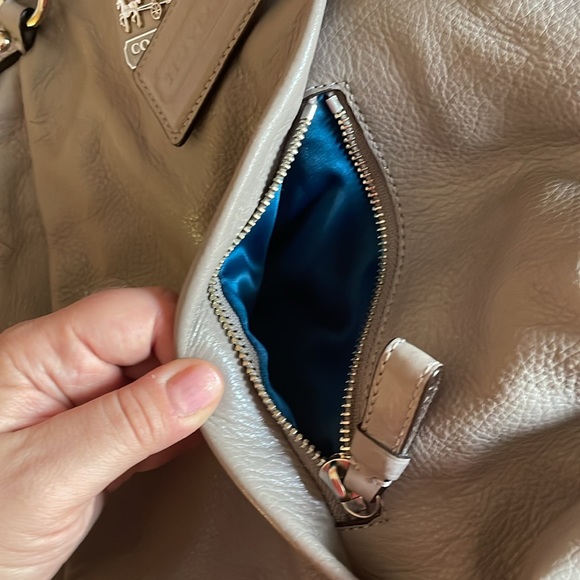 Coach Taupe-Grey Leather Saddle/Shoulder Bag - Picture 3 of 13